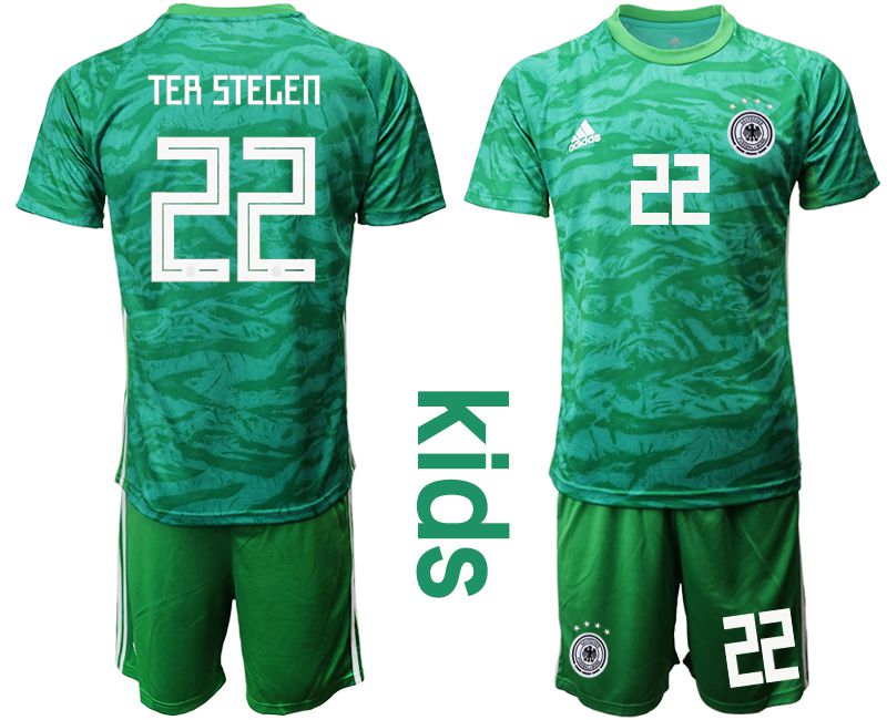 Youth 2019-2020 Season National Team Germany green goalkeeper #22 Soccer Jerseys->->Soccer Country Jersey